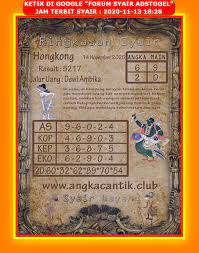 Syair Adstogel 14 November 2020