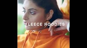 Zippered Fleece Hoodie Blue