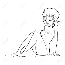 Cartoon Naked Woman Клипарты, SVG, векторы, и Набор Иллюстраций Без Оплаты  Отчислений. Image 25014815
