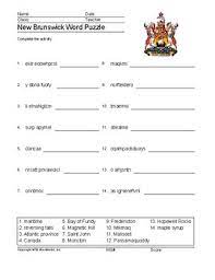 What does he measure the acceleration due to gravity on this new planet to be? New Brunswick Word Search Worksheet And Printable Vocabulary Word Puzzles