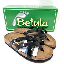 Details About Birkenstock Betula Size 36 N Us Sz 6 Vinja Black Patent Sandals Strappy