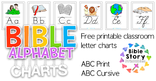 Download and print free charts with alphabet letters in a4 pdf. Free Printable Bible Alphabet Charts Print Cursive