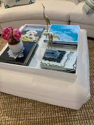 White Love It Up Decor Large Ottoman Tray Turquoise Home Decor Ottoman Tray
