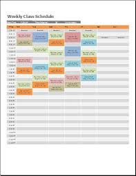 Ms Excel Weekly Class Schedule Template Formal Word Templates Class Schedule Template Weekly Schedule Template Excel Class Schedule