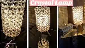 A tiffany style lamp features a decorative, stained glass shade. Diy Crystal Table Lamp With Dollar Tree Materials Glam Room Decor With Power Cord Easy Cheap Youtube