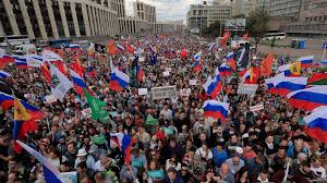 Moscow Protest Thousands Demand Fair Elections Bbc News
