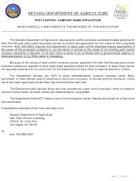 Also, you should ask whether the contract is automatically renewed every year. Nevada Pest Control Company Name Application Form Download Fillable Pdf Templateroller