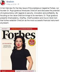 Ruja Ignatova's OneCoin Forbes cover a paid advertisement?