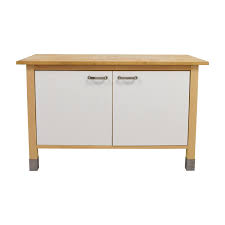 We screwed the gorm extension post and tried on the baskets. 90 Off Ikea Ikea Kitchen Butcher Block And White Cabinet Tables