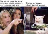 White Cat Meme Blank