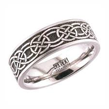 Flat Celtic Eternity Knot Titanium Wedding Ring Fiance Is Going To Love This Celtic Wedding Bands Mens Celtic Wedding Bands Mens Wedding Rings