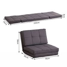 homcom single sofa bed fold out guest chair foldable futon sleeper sofabed couch lounger bedding pillow grey a divan iz tkani sekcionnye divany kreslo krovat