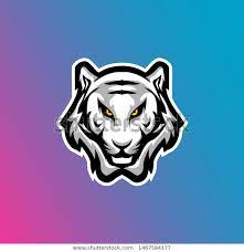 White Tiger Mascot Logo Design Vector Stock Vector Royalty Free 1467584177 Harimau Putih Harimau