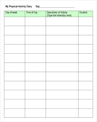 10 Activity Log Templates Word Excel Pdf Templates Activities Daily Activities Physical Activities For Kids