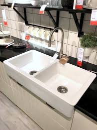 Havsen apron front sink is a beautiful detail in your traditional kitchen, and it also fits in a kitchen island. The Ikea Domsjo Sink Was Discontinued Now What
