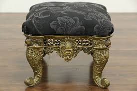 Check spelling or type a new query. Sold Victorian Design Vintage Cast Iron Foot Stool New Upholstery 33570 Harp Gallery Antiques Furniture
