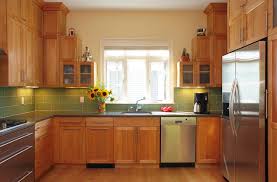 transitional red birch kitchen modern