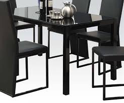 Riggan Casual Black 8mm Tempered Glass Top Rectangle Dining Table Black Glass Dining Table Rectangle Dining Table Dining Table Black