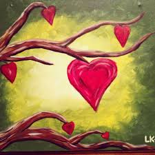 My Heart Month Painting At Tipsy Canvas Love Canvas Painting Painting Canvas Painting