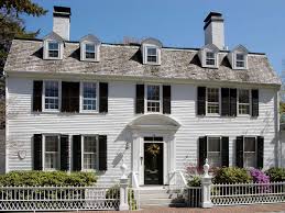 Check out these stunning houses of all styles with exterior shutters (black, red, blue, green and gray examples). White Colonial Style Home With Clapboard Siding Hgtv