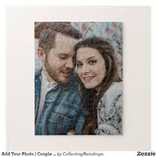 Select a picture for your jigsaw puzzle, fill out the puzzle options and click on the create puzzle button. Add Your Photo Couple Photo Jigsaw Puzzle Zazzle Com Photo Jigsaw Puzzle Couples Puzzle Picture Puzzles