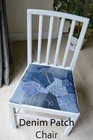 Upcycle A Dining Room Chair With A Patchwork Of Denim Pockets Denimpocketcraft Denimfurniture Denim Denim Furniture Denim Chair Denim Pocket
