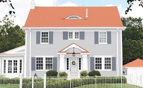 Traditional adobe tiled roofs have strong orange and gray or brown tiled roofs are neutral enough to paint almost any house color and still look good. Best Colors To Use With An Orange Roof Terracotta Roof House House Paint Exterior Exterior Paint Colors For House