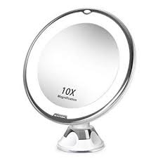 Beautural 10x Magnifying Lighted Vanity Makeup Mirror With Natural White Led 360 Degree Swivel Makeup Mirror Makeup Mirror With Lights Led Makeup Mirror