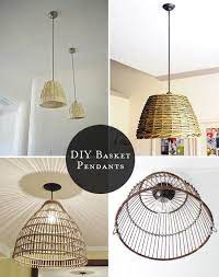 A Tisket A Tasket A Pretty Woven Basket Pendant Lighting Diy Pendant Light Diy Light Fixtures Diy Lighting