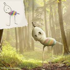 For now there will be a mix of different kinds of animals, later maybe they will be divided into different pages with funny clipart of elephants, cartoon kangaroo, cartoon drawings of dogs, funny cute dogs and funny monkey drawings. Dad Brings Kids Animal Drawings To Life 33 Pics Animals For Kids Animal Drawings Drawing For Kids