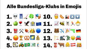 Emoji sequences have more than one code point in the code column. Quiz Die Bundesliga Klubs In Emojis Erraten Sie Ihren Verein Welt