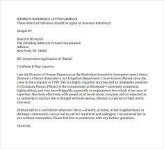 A business letter of recommendation is a letter provided by a client, dealer, business colleague. Free 14 Business Reference Letter Templates In Ms Word Pdf