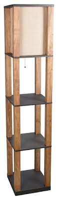 Position this floor lamp near the television or next to a display shelf. Natural Wooden Shelf Floor Lamp Modern Floor Lamps By Lamps Per Se Houzz