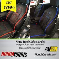 honda logolu koltuk minderi honda mavi renkler mi nder