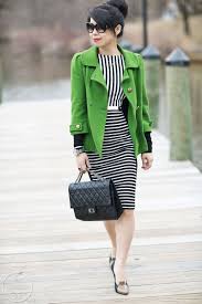 Black And White Vertical Striped Skirt Outfit Lucky Charm Green Black White Stripes Labellemel Fashion Stripe Outfits Style