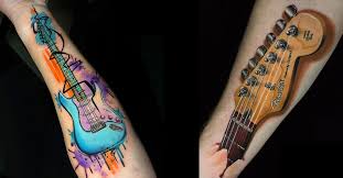 Its on my left forearm. These Guitar Tattoos Shred Hard Tattoo Ideas Artists And Models