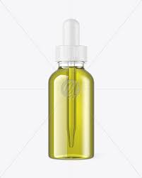 Medical marijuana logo on the label. Clear Dropper Bottle With Oil Mockup In Bottle Mockups On Yellow Images Object Mockups