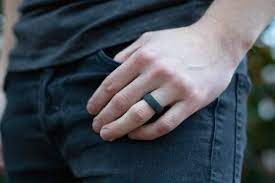 Silicone Ring Groove Life Men S Wedding Band Chevron Deep Stone Black And Red Groove Life Groove