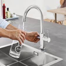 Grohe silkmove 28 mm keramikkartusche. Grohe Blue Home Duo Starter Kit Mit Einhand Spultischbatterie C Auslauf