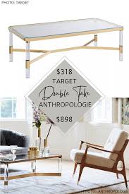 Anthropologie, anthropologie oscarine lucite rectangle coffee table dupe, anthropologie oscarine lucite round coffee table dupe, anthropologie oscarine lucite side table dupe, anthropologie oscarine lucite entryway table dupe, anthropologie oscarine lucite console table dupe, gold and acrylic furniture, anthropologie oscarine lucite table dupe. Anthropologie Oscarine Lucite Table Dupe Kendra Found It