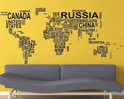 Fully personalized sticker labels printing online at photobook malaysia name stickers custom stickers 7 days guaranteed shipping 100% quality guaranteed customization available. World Map Country Names Vinyl Decals Modern Wall Stickers