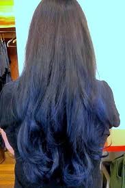 This lush, head turning hair color shade looks gorgeous on anyone with blue one of the most versatile hair color shades, medium brown is a simple, rich color that works on almost anyone. Dark Blue Ombre Hair Hair Dye Tips Blue Ombre Hair Blue Tips Hair