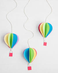 Today we will be making mandala hot air balloons! 3 D Hot Air Balloon Paper Decorations Martha Stewart