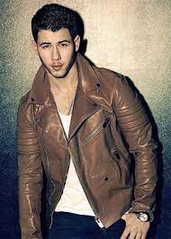 Nick Jones Loves Leather Great Brown Leather Jacket Nick Jonas Nick Jonas Hot Leather Jacket