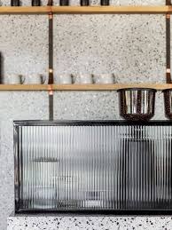 Chez Madame Rose On Trend Fluted Glass Also Called Reeded Or Ribbed Glass Here Glass Cabinet Glass Shelves Kitchen Reeded Glass Glass Shelves Decor