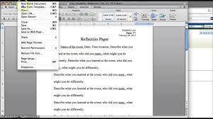 The writer of the reflection paper displays his or her thoughts based on the observation, facts, and the writer engaged in writing a reflection paper gets complete freedom to write about their statement. How To Write A Reflection Paper Youtube