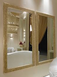 Signature Collection Luxury Custom Made Gold Pyramids Dressing Mirror Hand Applied Gold Leaf Finish 102 X 55 Inches Luxury Flooring Mirror Decor Mirror