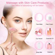 Jade and Rose Quartz Facial Rollers Set for Barbados