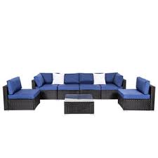 Check spelling or type a new query. Reos001dk Kinsunny 7 Pcs All Weather Outdoor Sofa Furniture Patio Sectional Sofa Set Cushioned Pe Rattan Wicker Sofa Set Navy Blue