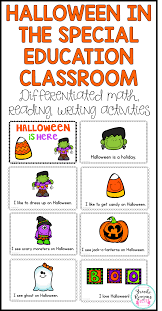 Halloween Differentiated Activities Special Education Special Education Classroom Halloween Teaching